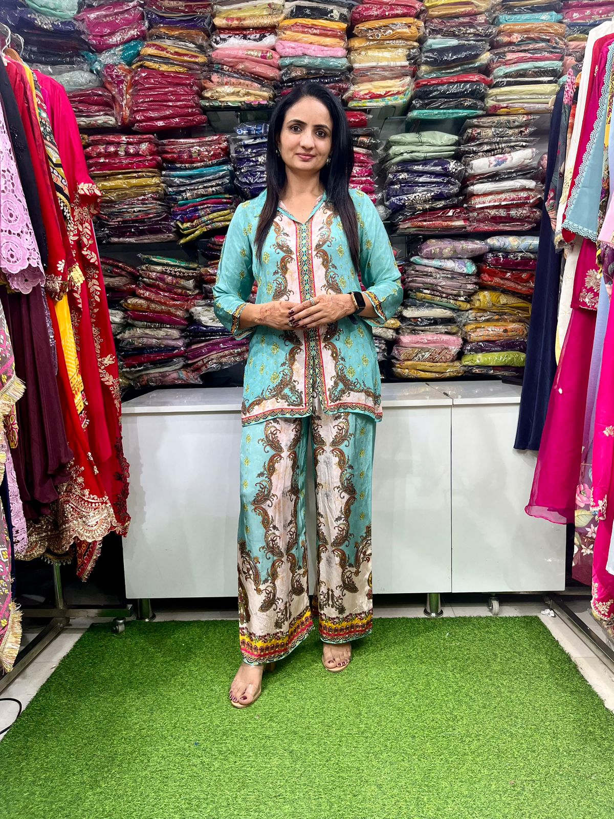 Pure Crape Digital Print Coord Set