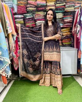 Pure Crape Sharara Suit Set