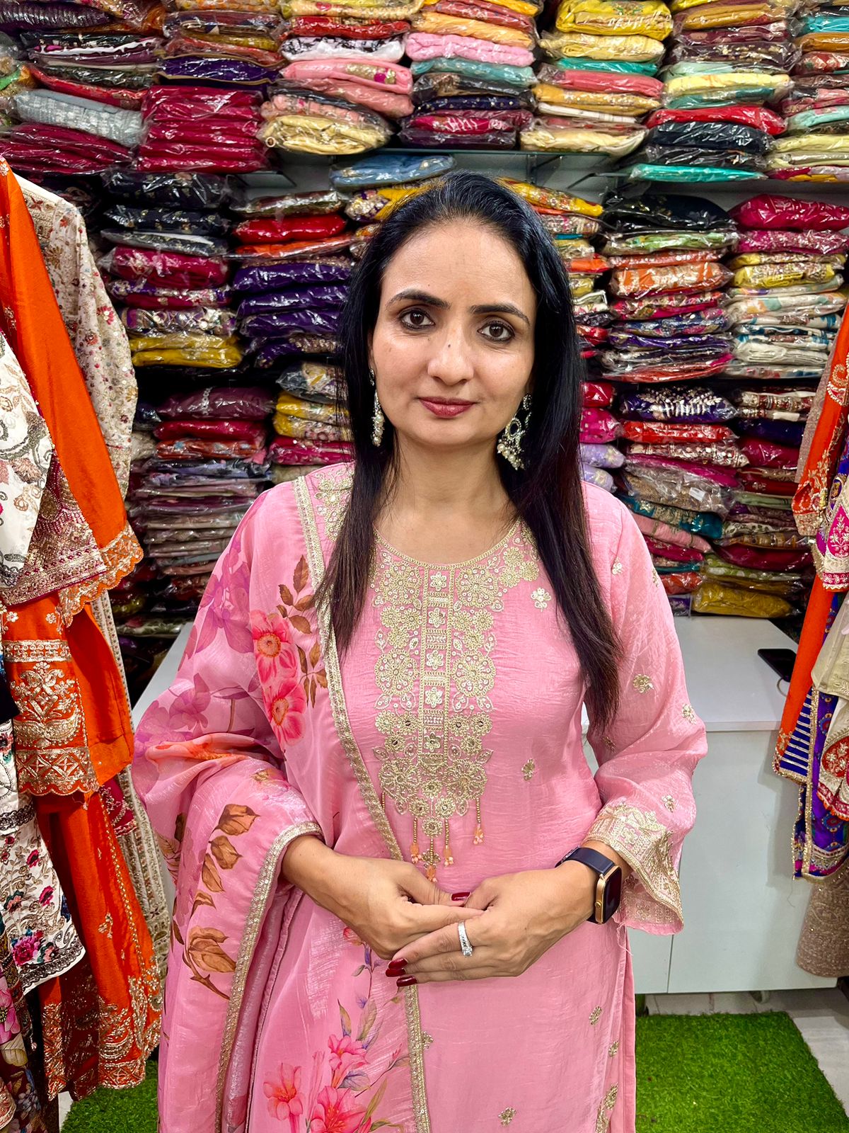 Tissue Shimmer Embroidered Suit Set - Image 2