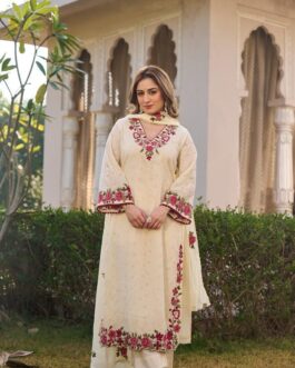 Beautiful Cotton Schifli Suit Set