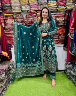 Designer Velvet Anarkali Set