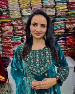 Designer Velvet Anarkali Set