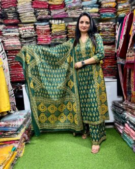 Beautiful Pure Cotton Anarkali Set