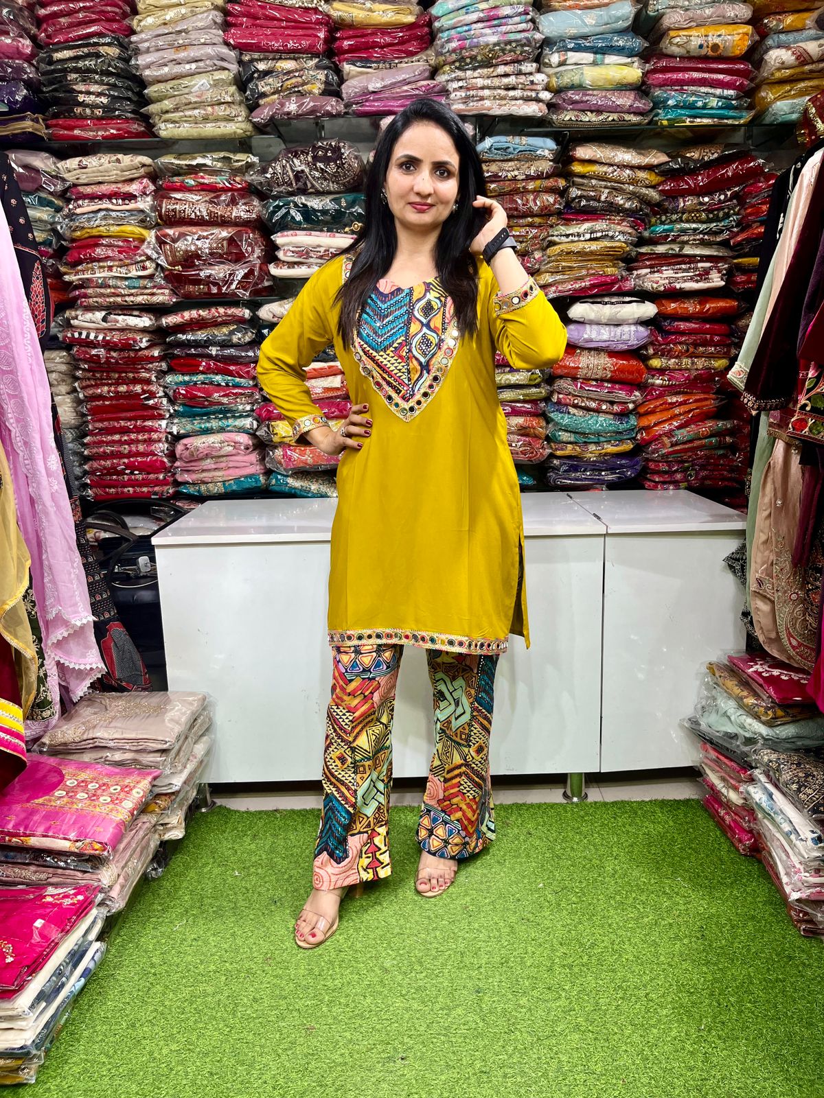 Designer Coord Set with Embroidery - Image 3