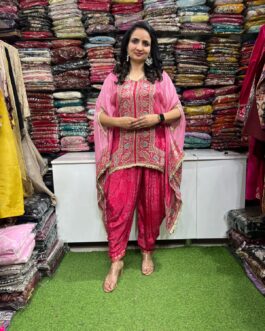 Designer Indo Western Kaftan Set with Dhoti