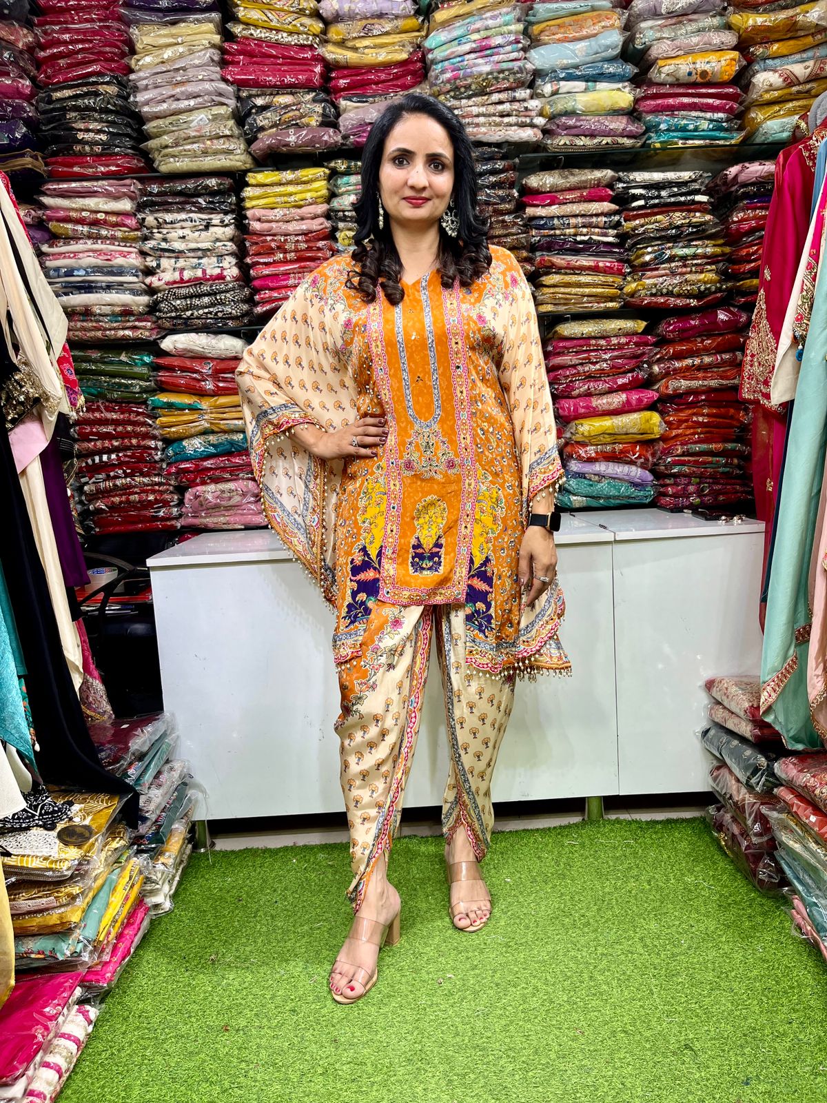 Designer Indo Western Tulip Set