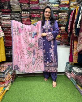 Designer Purple Pakistani Suit Set