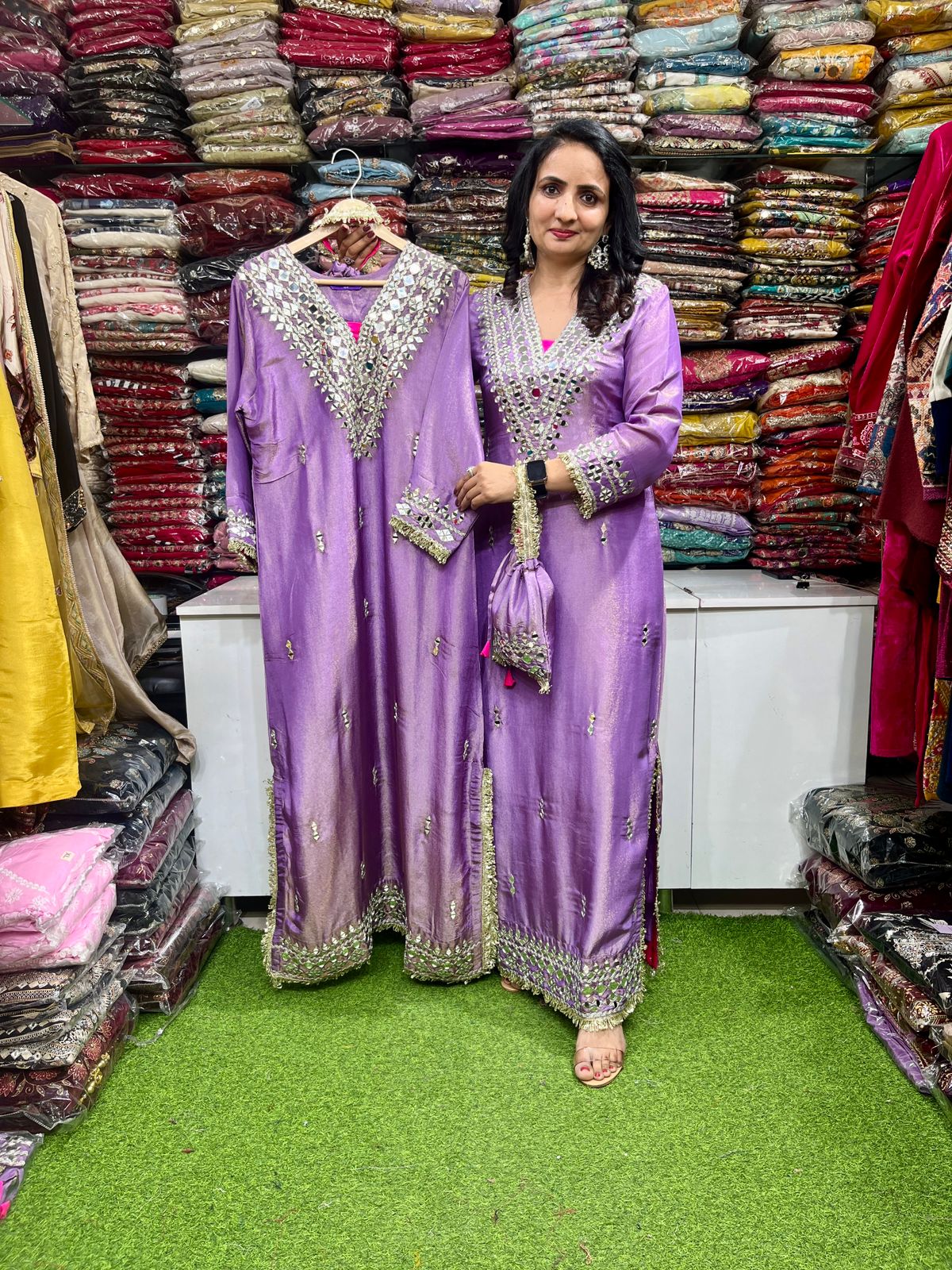 Designer Tissue Shimmer Dress