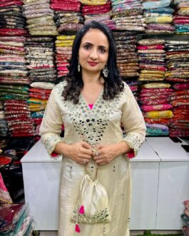 Designer tissue Shimmer Dress Set