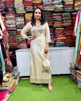 Designer tissue Shimmer Dress Set