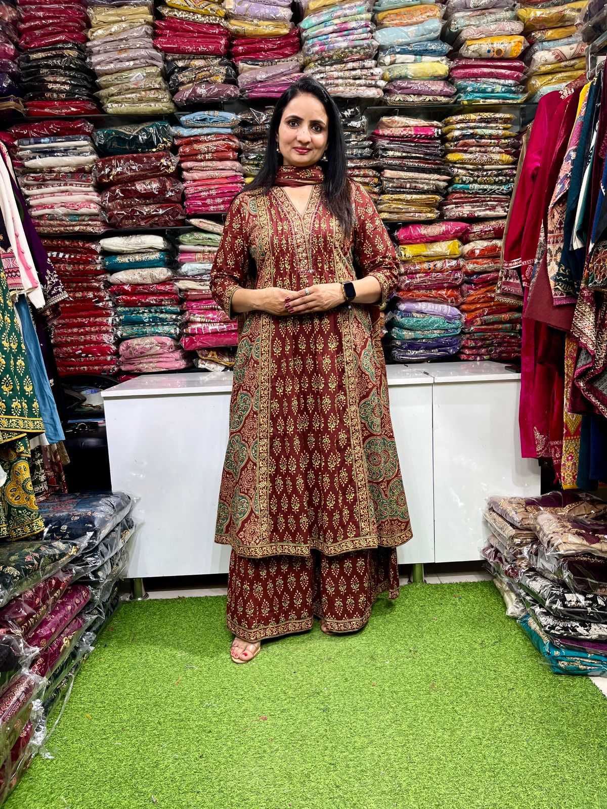 Pure Cotton Anarkali Suit Set