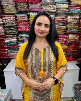 Pure Crape Designer Kaftan Set