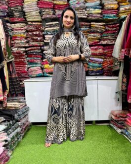 Pure Crape Designer Sharara Set