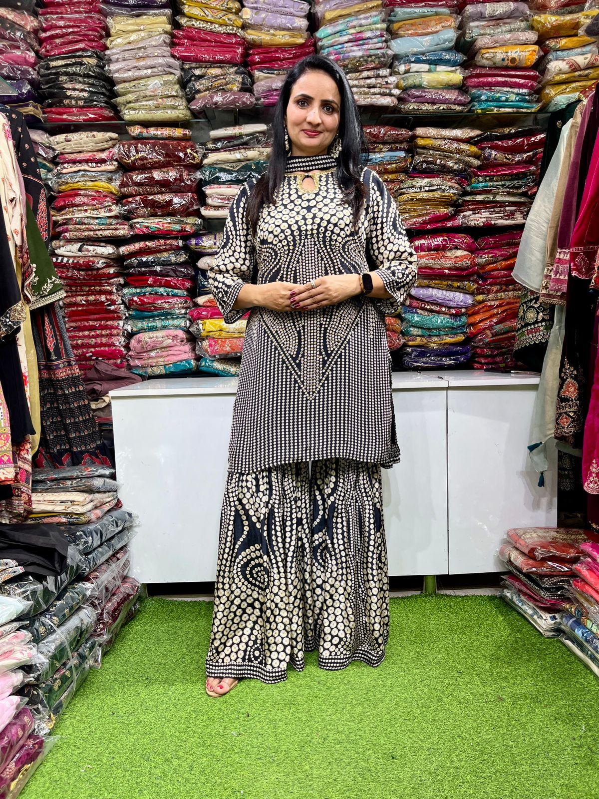 Pure Crape Designer Sharara Set