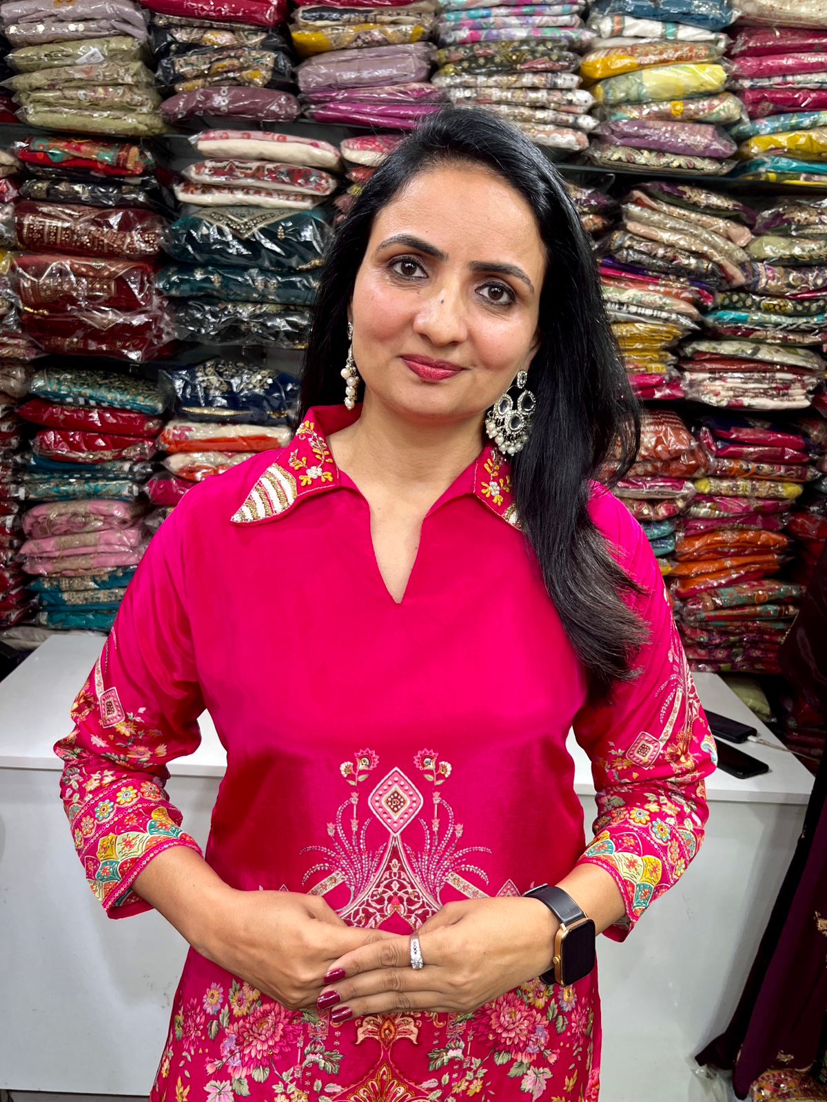 Pure Crape Digital Print Coord Set - Image 3