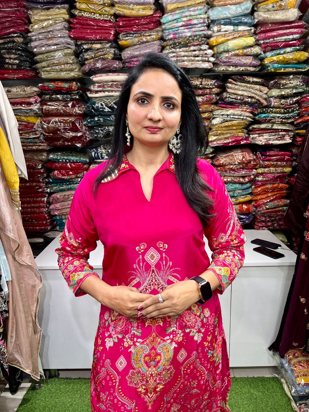 Pure Crape Digital Print Coord Set - Image 2