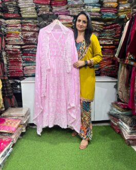 Pure Mal Cotton Anarkali Set