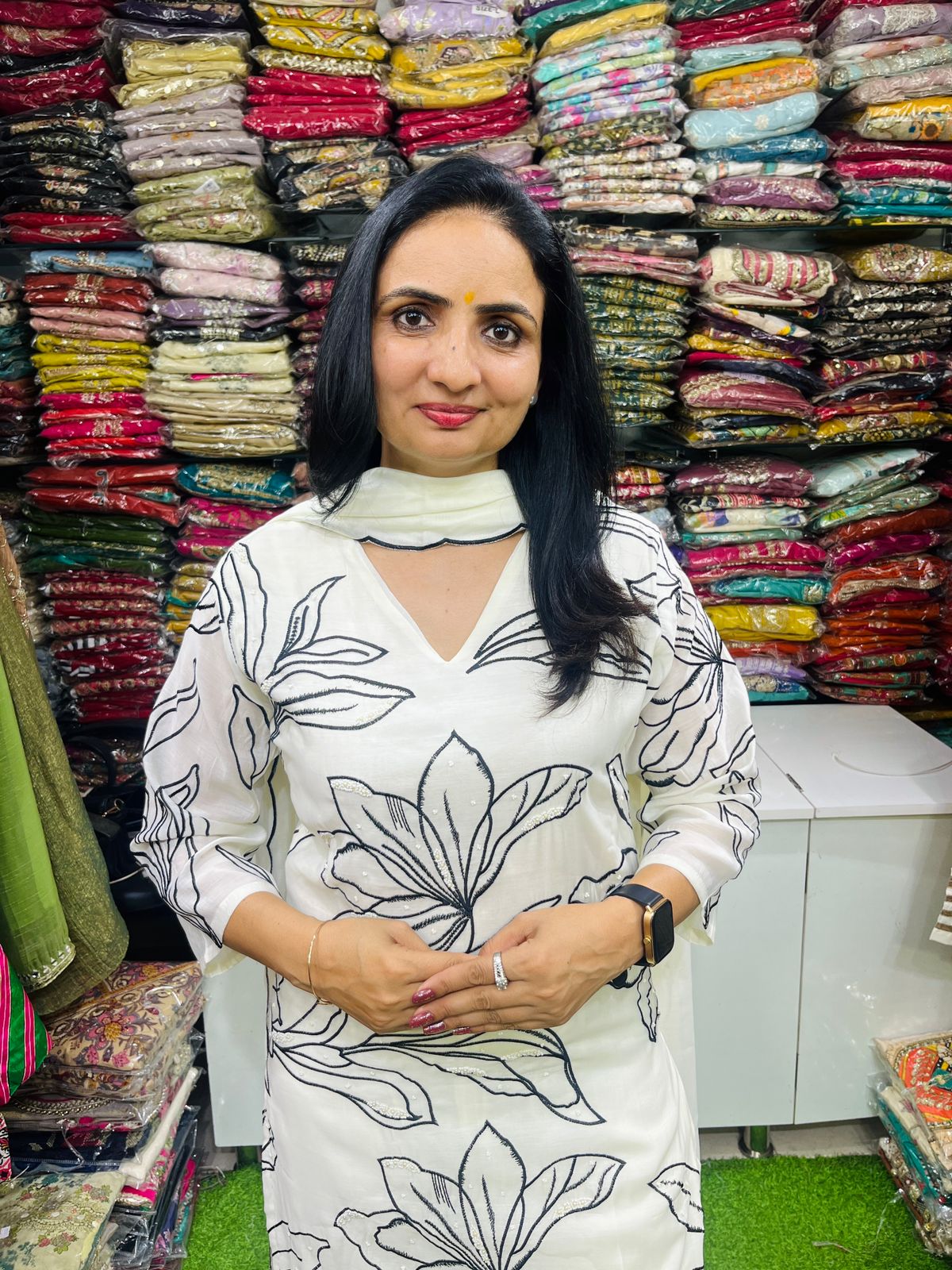 Beautiful Fully Embroidered Muslin Cotton Formal Suit Set - Image 2