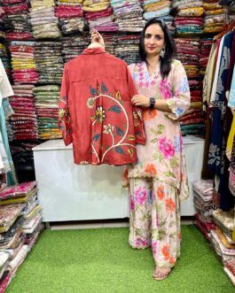 Designer Kalamkari Rust Shirt