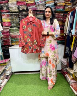 Designer Kalamkari Rust Shirt