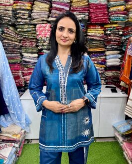 Designer Muslin Cotton Suit Set