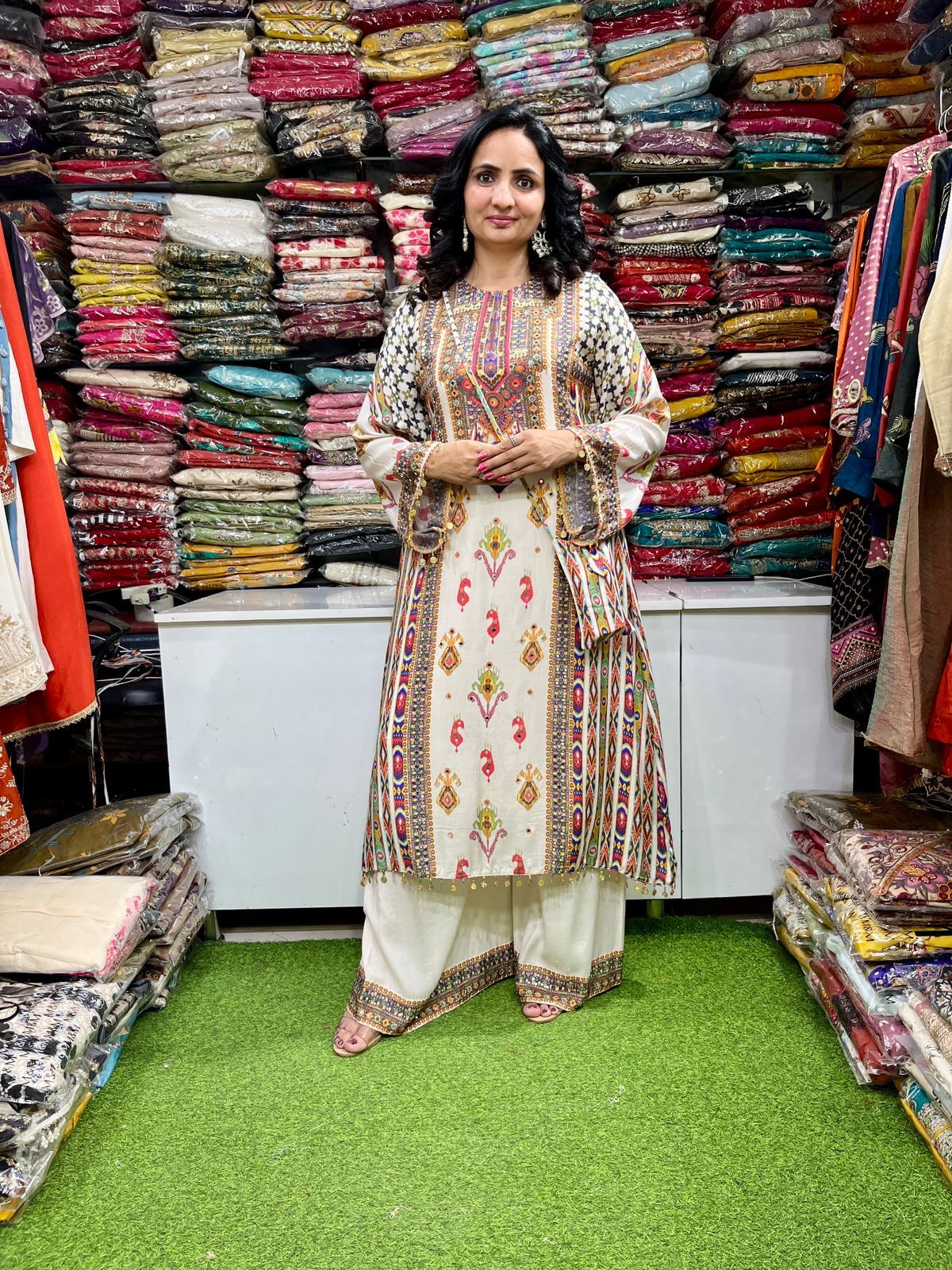 Designer Muslin Suit Set