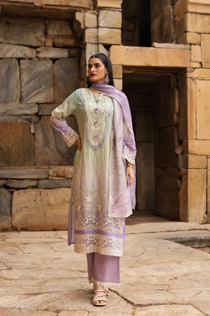 Designer Pakistani Ombre Suit Set