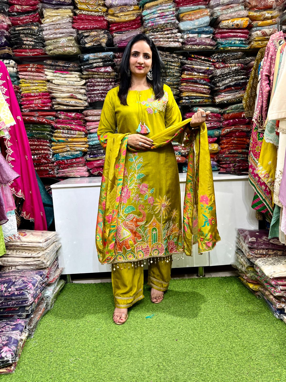 Designer Silk Suit Set - Image 4