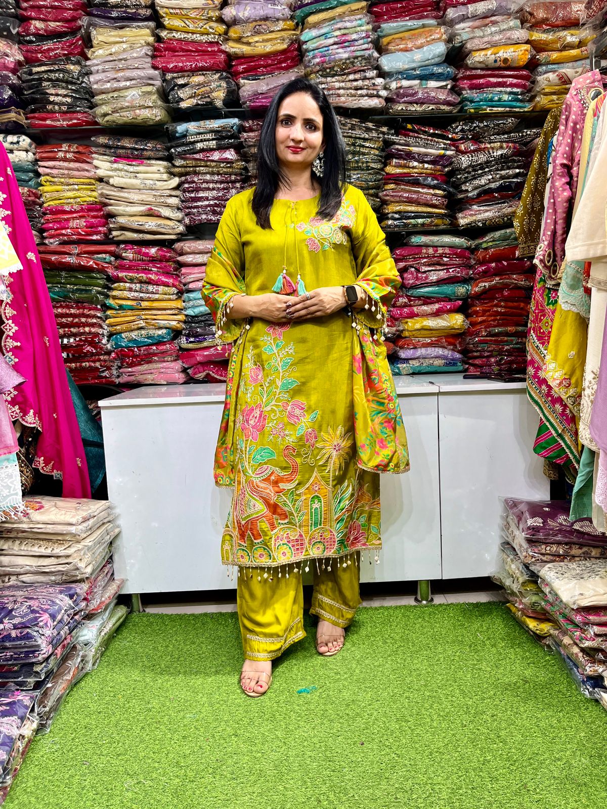 Designer Silk Suit Set - Image 3