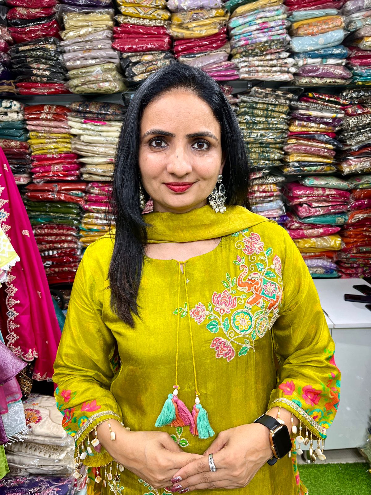 Designer Silk Suit Set - Image 2