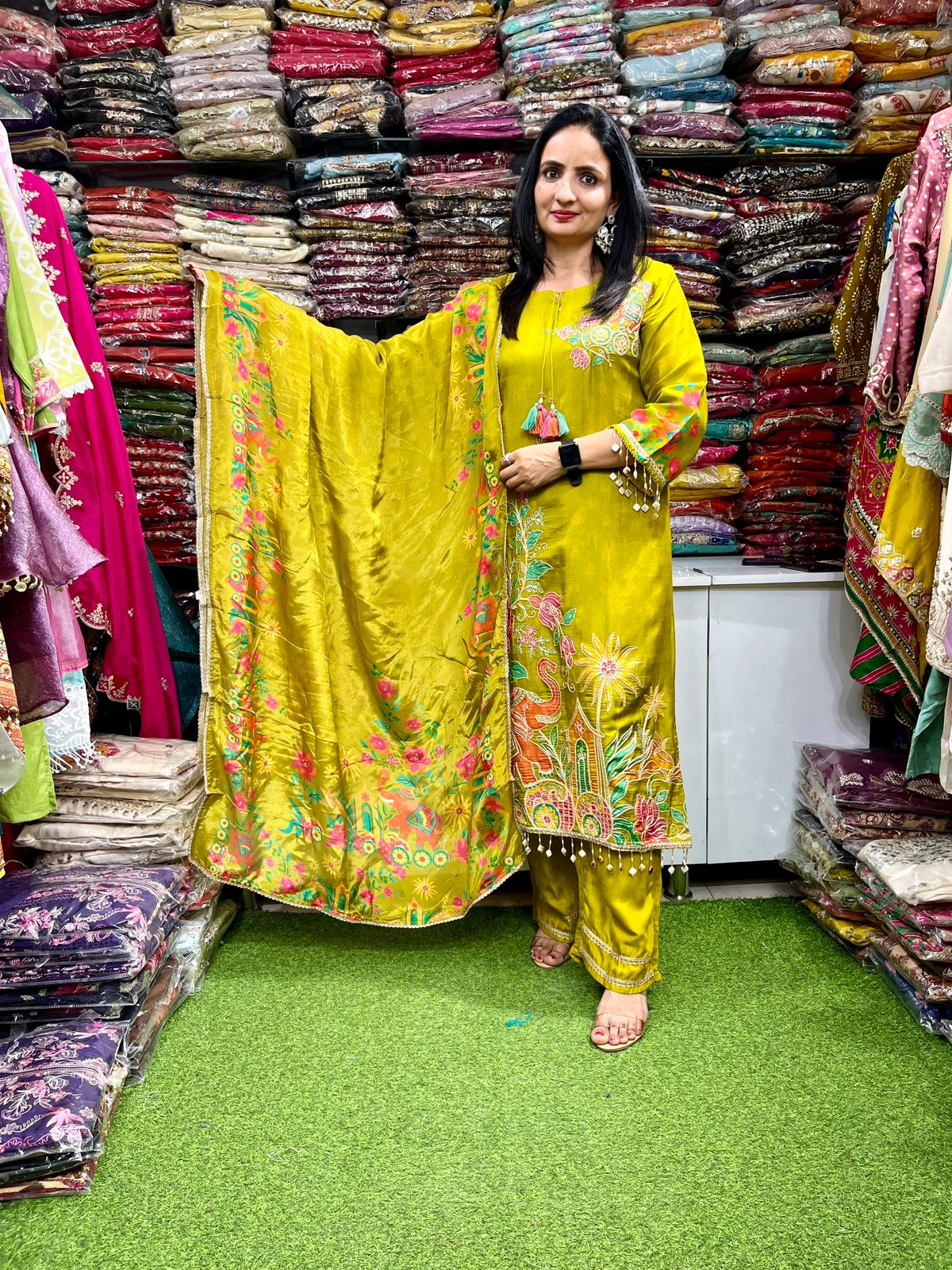 Designer Silk Suit Set