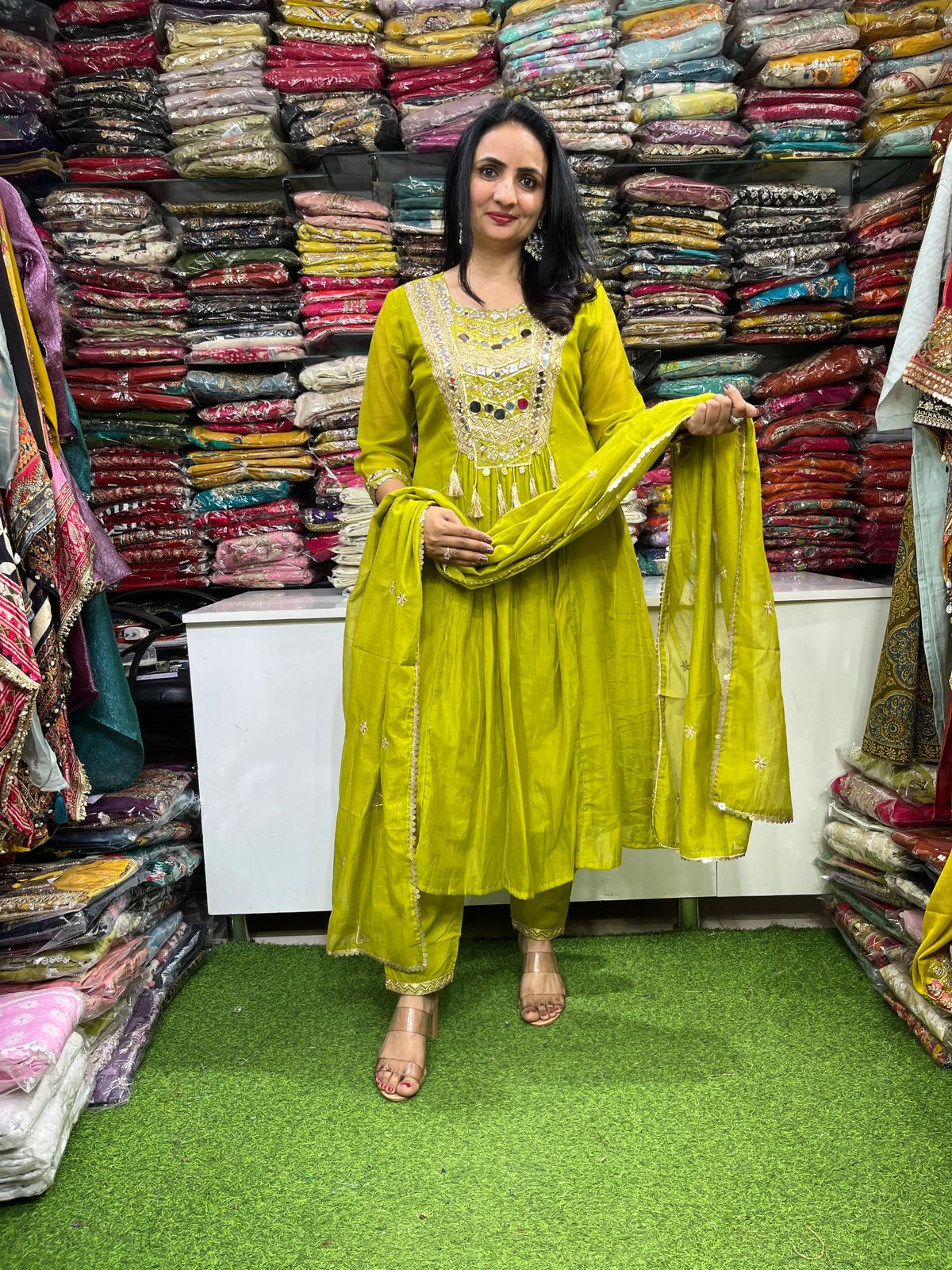 Mal Chandheri Designer Suit Set - Image 2