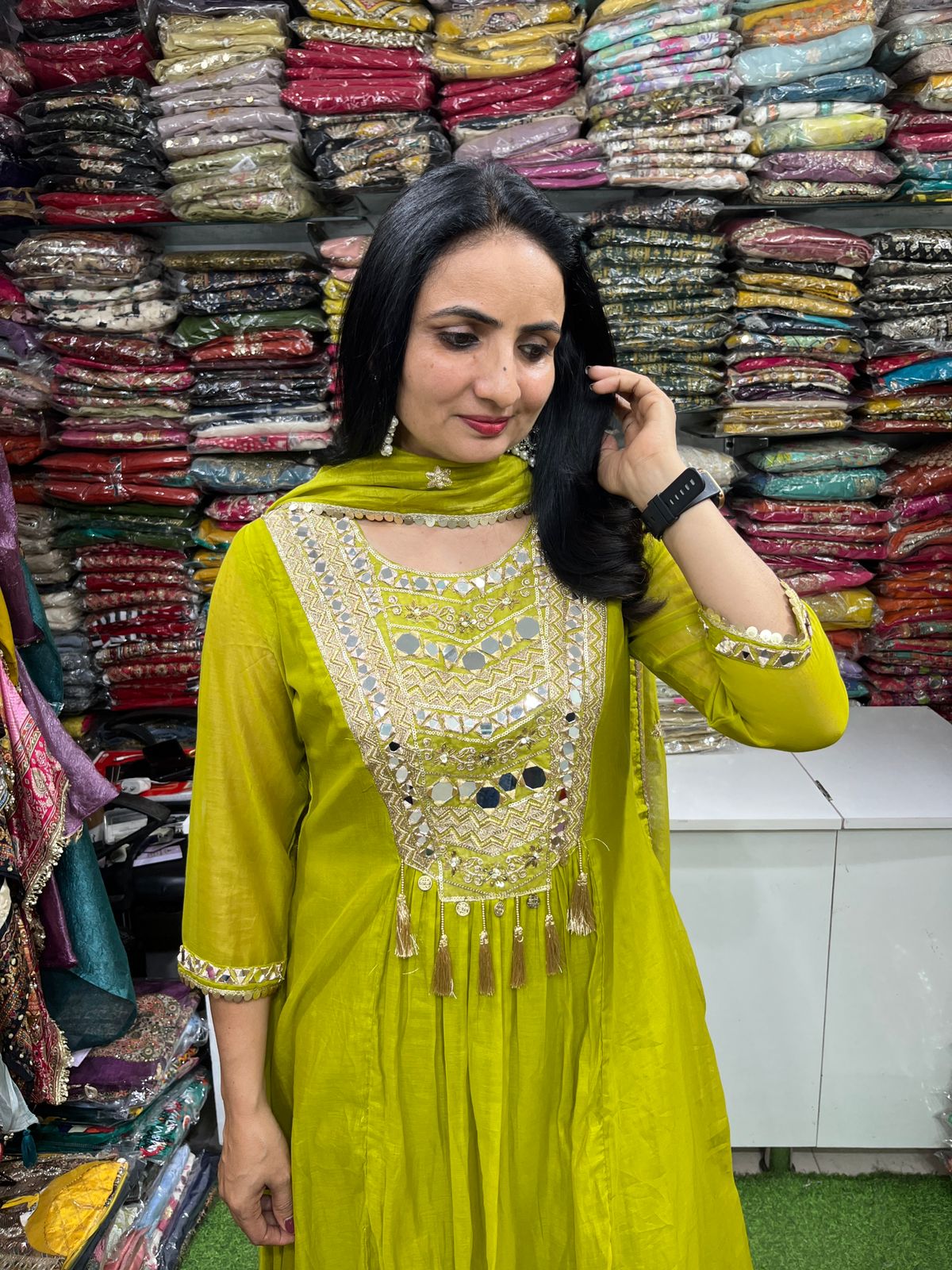 Mal Chandheri Designer Suit Set - Image 3