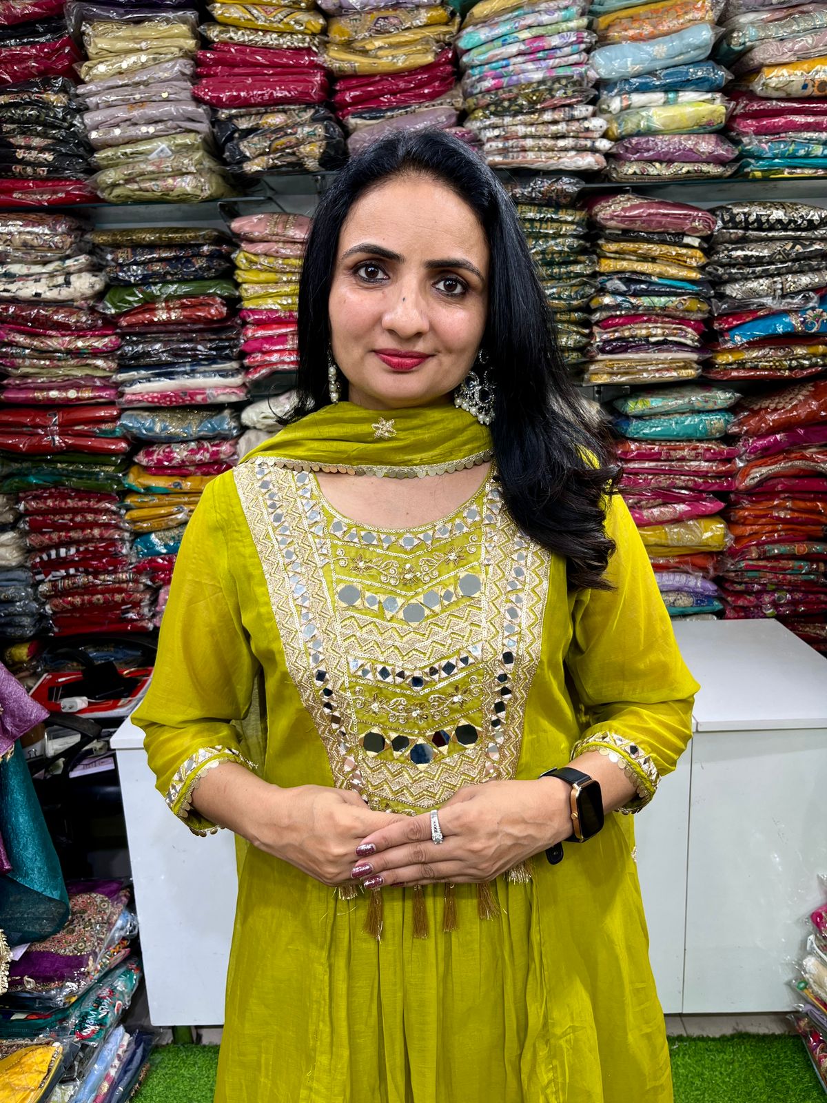 Mal Chandheri Designer Suit Set - Image 5