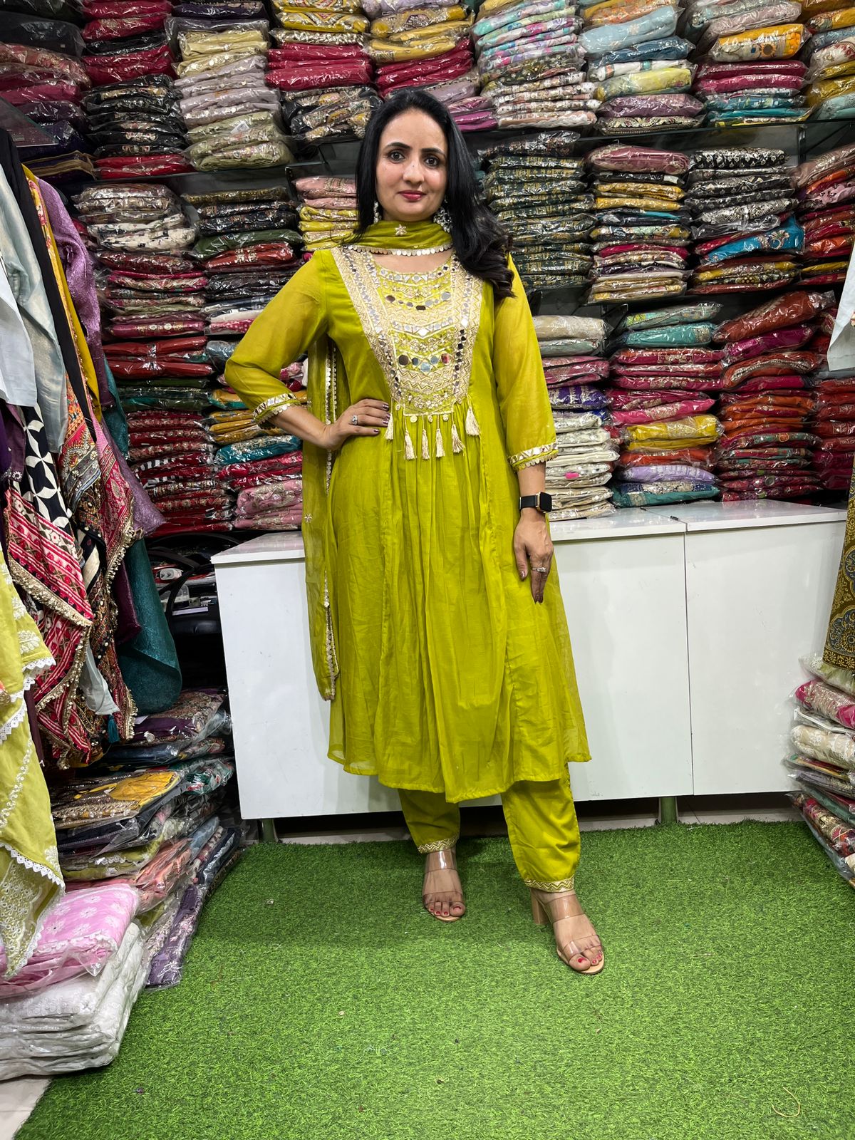 Mal Chandheri Designer Suit Set - Image 6