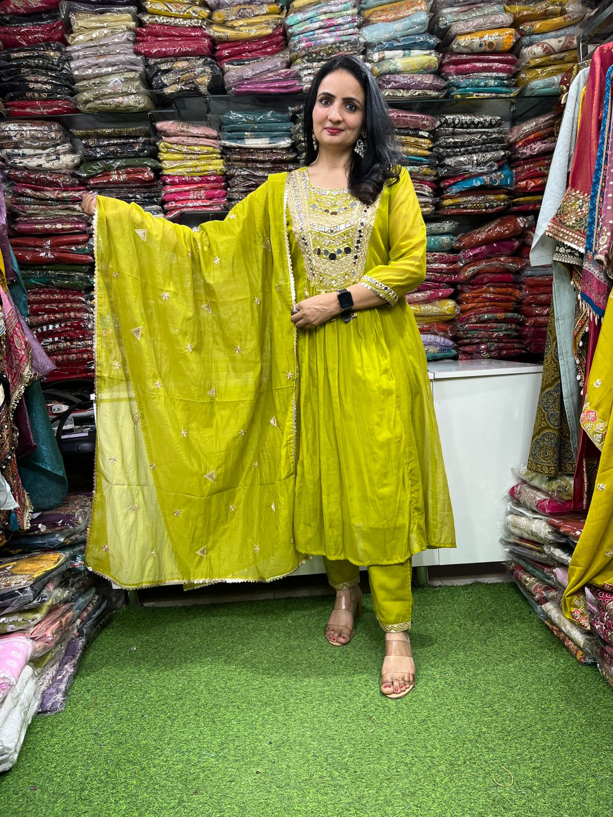 Mal Chandheri Designer Suit Set