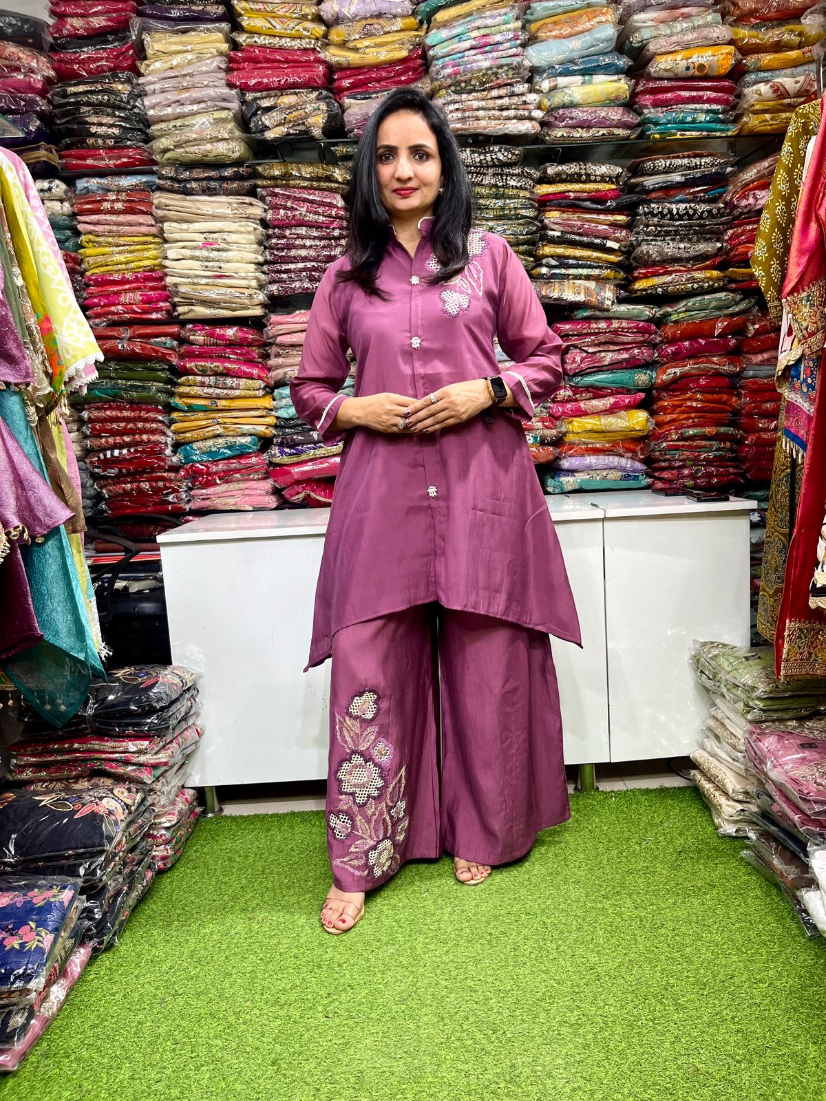 Muslin Cotton Designer Coord Set - Image 3