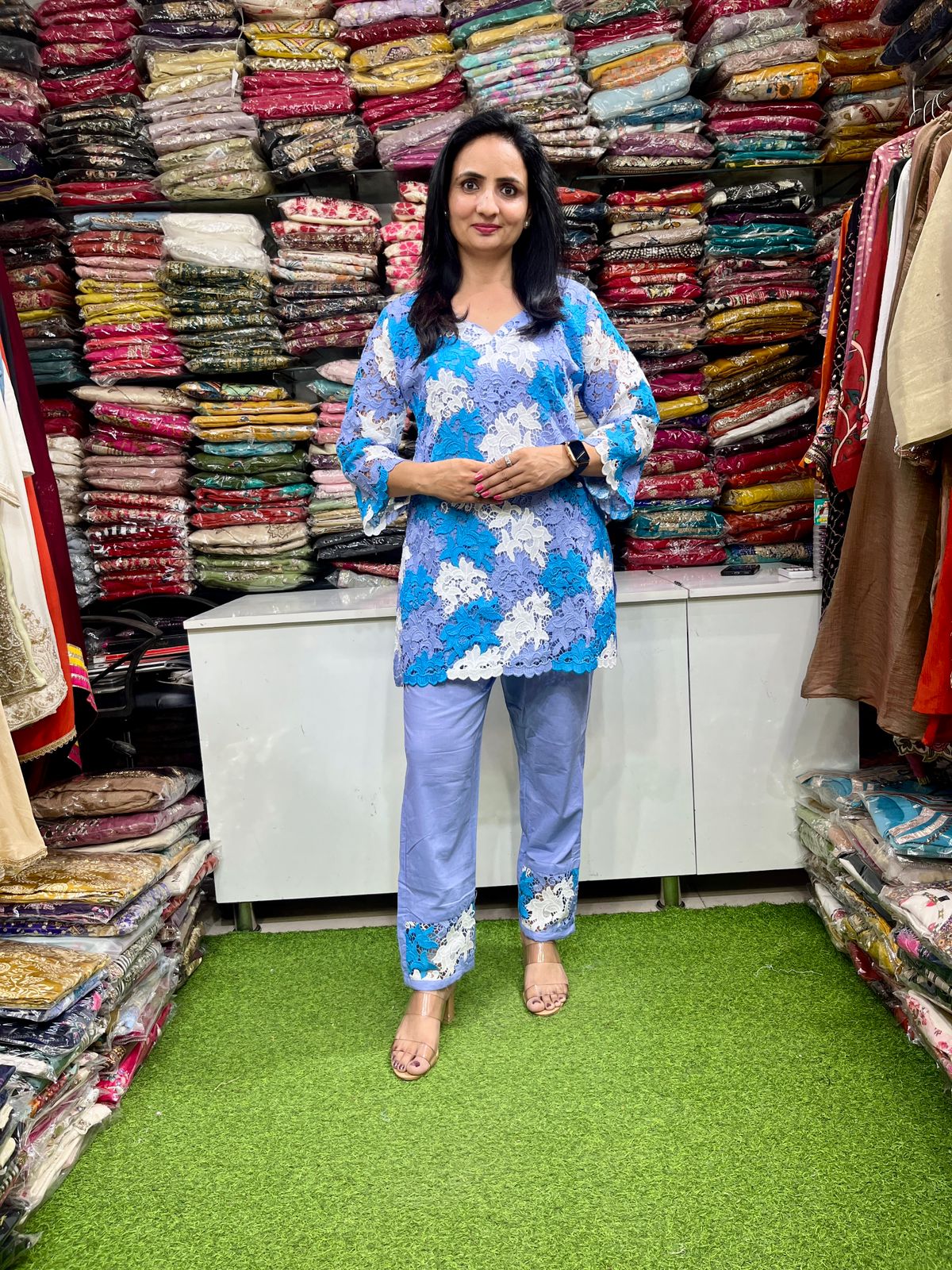 Premium Cotton Crochet Coord Set