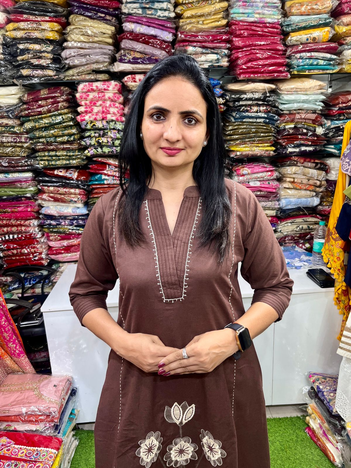 Premium Khadi Cotton Embroidered Suit Set - Image 4