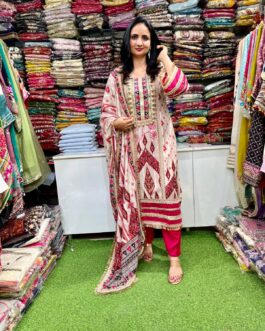 Premium Muslin Cotton Pakistani Suit Set