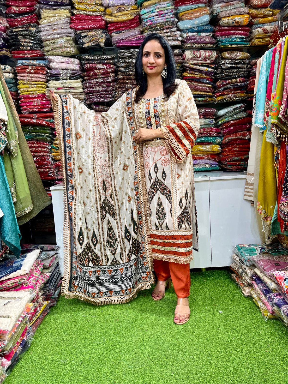 Premium Muslin Cotton Pakistani Suit Set