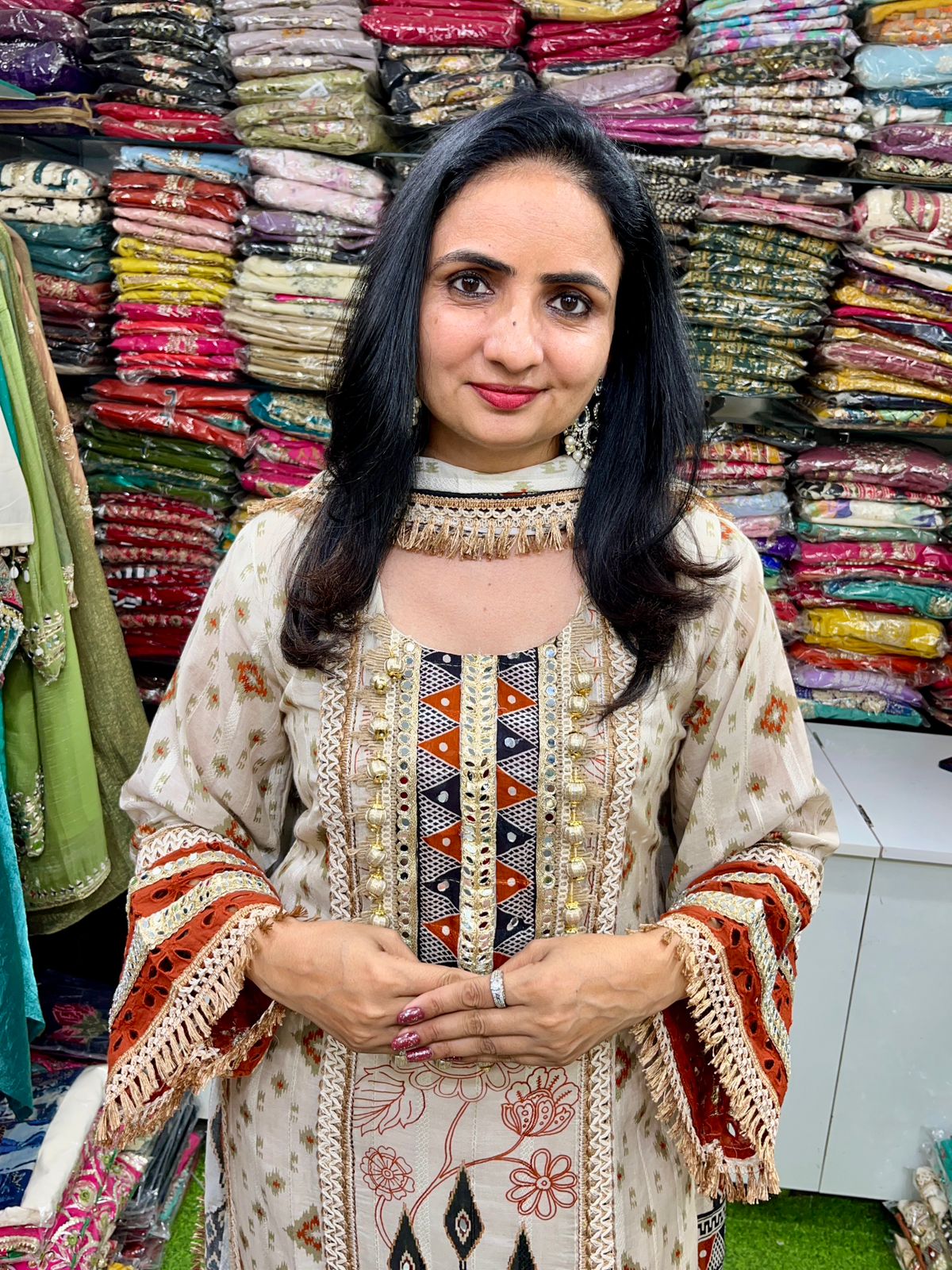 Premium Muslin Cotton Pakistani Suit Set - Image 3