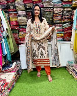 Premium Muslin Cotton Pakistani Suit Set