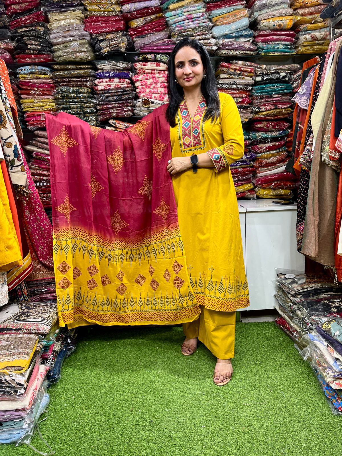 Pure Cotton A line Suit Set