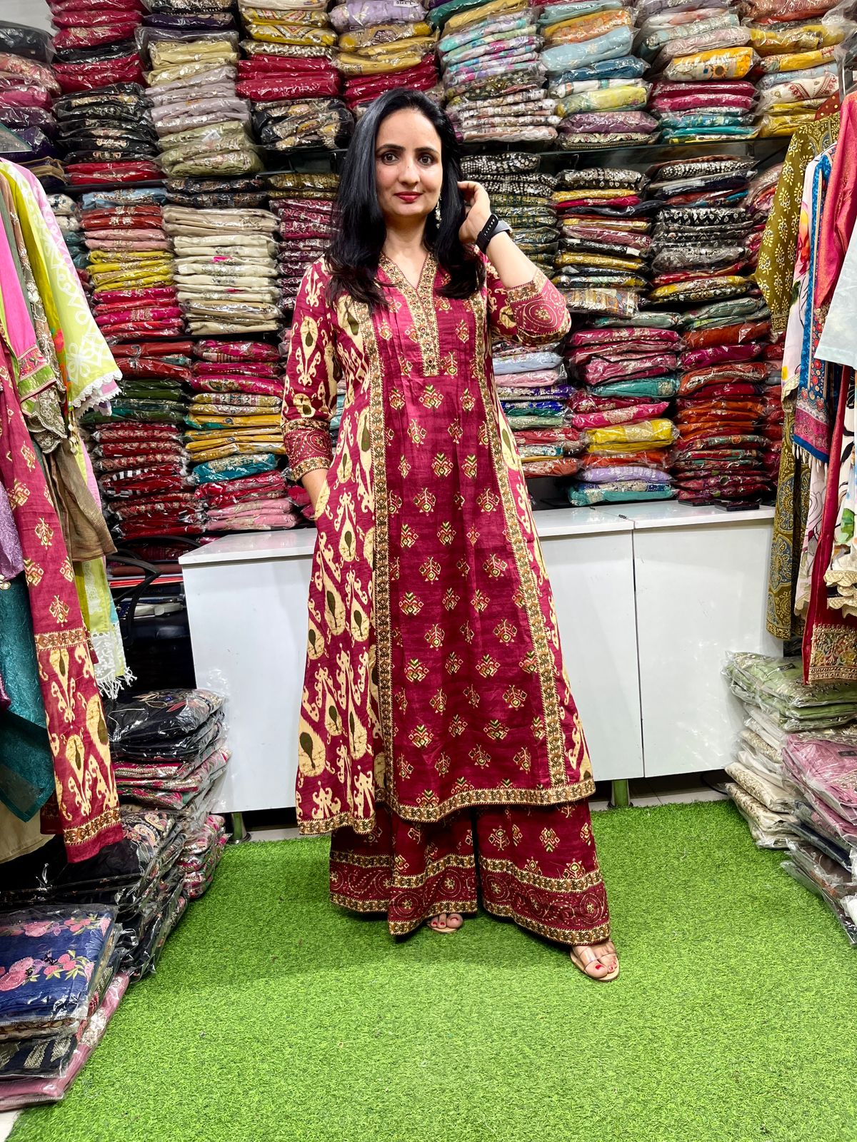 Pure Cotton Anarkali Suit Set - Image 2