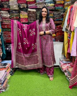 Pure Cotton Designer Anarkali Set