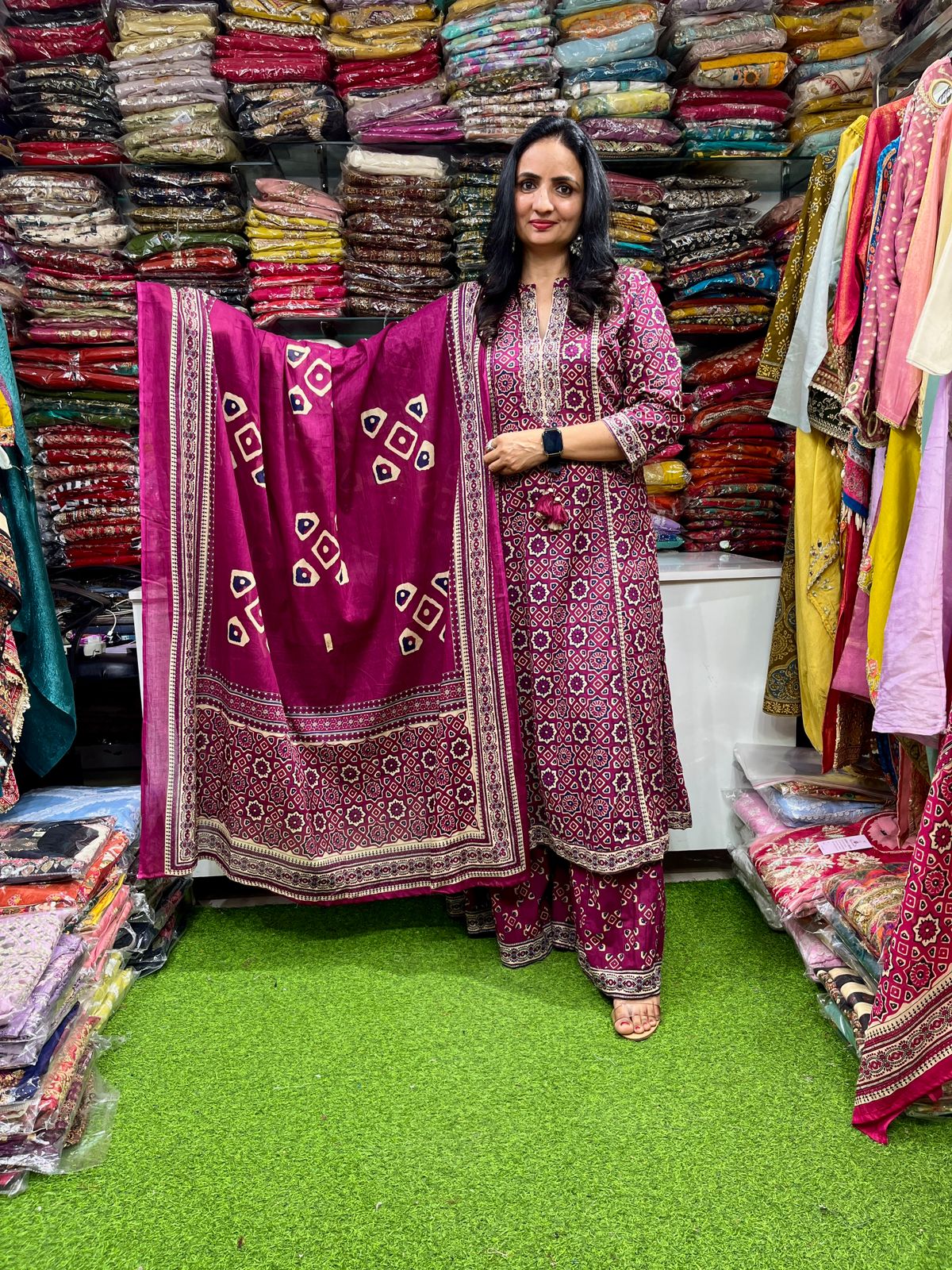 Pure Cotton Designer Anarkali Set