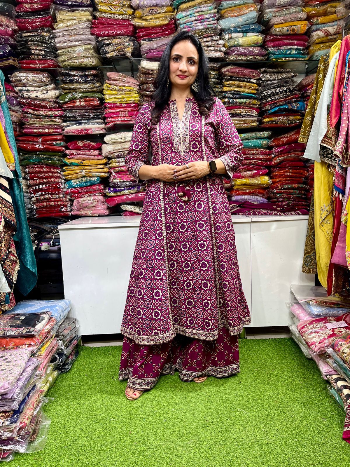 Pure Cotton Designer Anarkali Set - Image 3