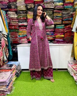 Pure Cotton Designer Anarkali Set