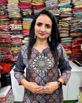 Pure Crape Ajrak Coord Set